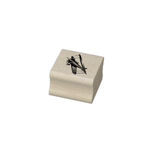 Sello De Caucho Cyber Red Popcorn Anime Bi-Plane volando en medio