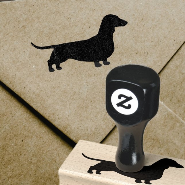 Sello De Caucho Dachshund Silhouette | Perro Wiener Recubierto Sua (Subido por el creador)