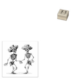Sello De Caucho Danza Eterna Dia de los Muertos Calaveras