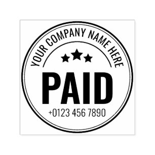 Sello de caucho de autotinta para empresas pagadas