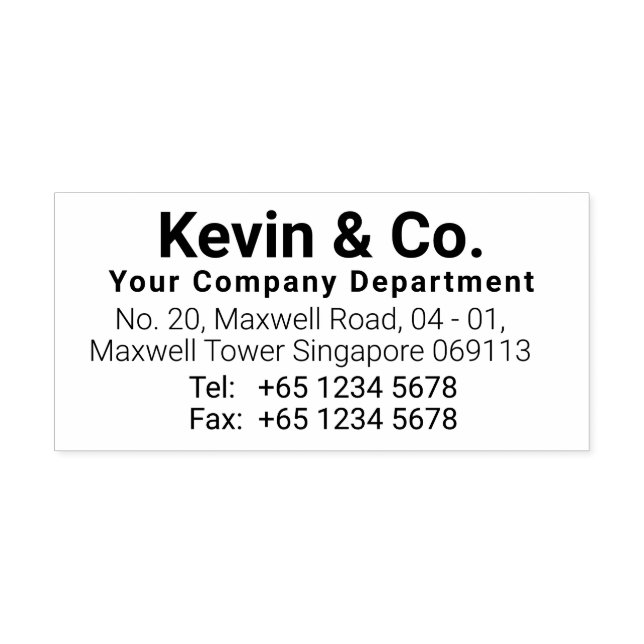 Sello de caucho de autotinta para empresas persona (Diseño)