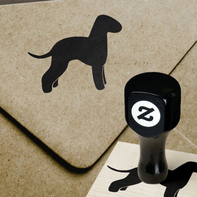 Sello de caucho de Bedlington Terrier Dog Silhouet (Subido por el creador)