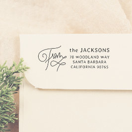 Sello De Caucho De Calligraphy Modern & Elegant Return Address
