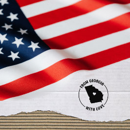 Sello De Caucho De Georgia con amor, pequeña empresa,  