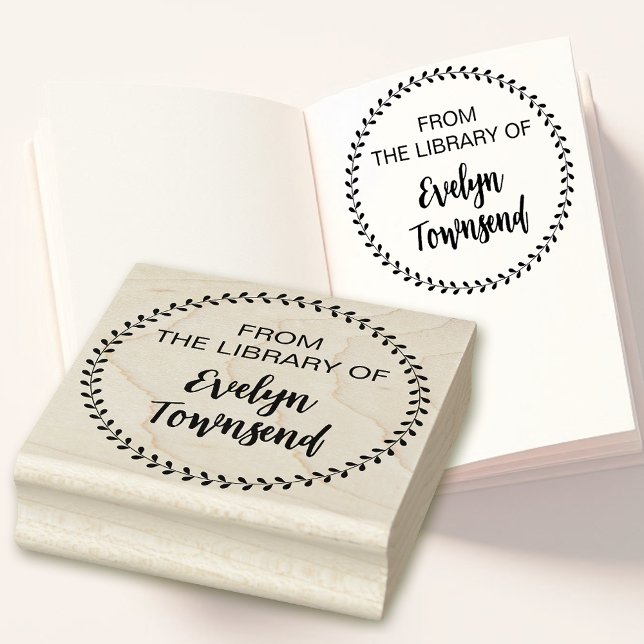 Sello De Caucho De la Biblioteca De Firma Real Personalizada (📚 Stamp your signature style on every book! ✍️)