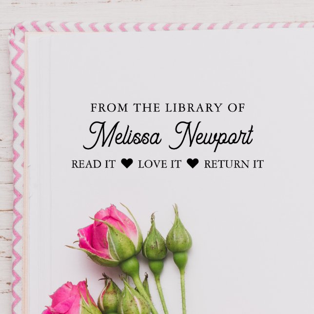 SELLO DE CAUCHO DE LA BIBLIOTECA DE LEERLO AMARLO DEVOLVERLO (Subido por el creador)