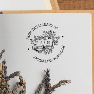 Sello De Caucho De La Biblioteca De Libros Botánicos Antiguos Inic