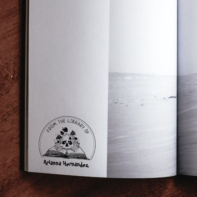 Sello De Caucho De La Biblioteca De, Mystic Mushroom Skull (Subido por el creador)