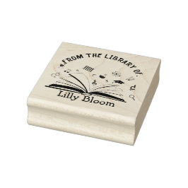 Sello De Caucho De la biblioteca de - Nombre personalizado