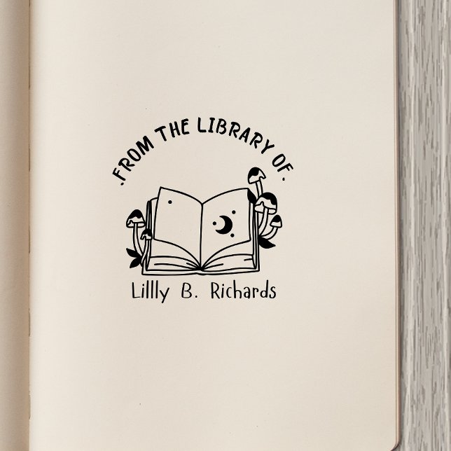 Sello De Caucho De la biblioteca de [Su nombre] - Libro mágico (Subido por el creador)