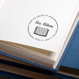 Sello De Caucho De La Biblioteca Del Profesor