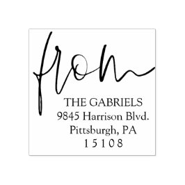 Sello De Caucho De la dirección de retorno de script moderna