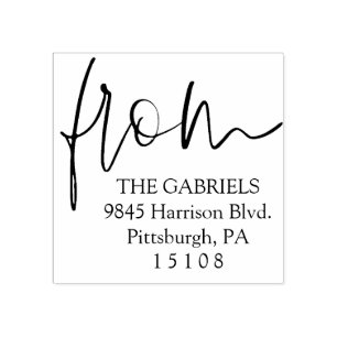 Sello De Caucho De la dirección de retorno de script moderna