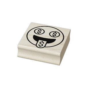 Sello de caucho de la Emoji de dinero