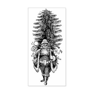 Sello de caucho de los Navidades de la Santa Cláus
