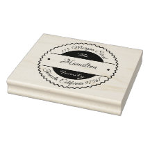 Sello de caucho de madera personalizado