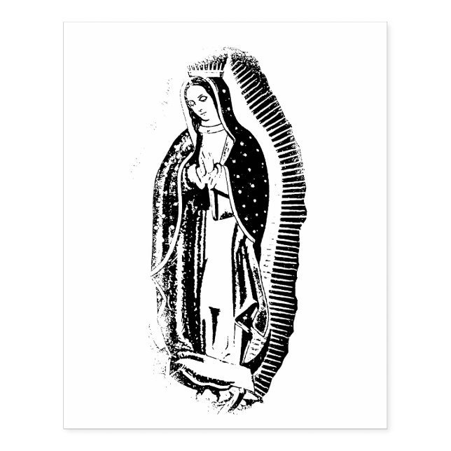 Sello de caucho de Nuestra Señora de Guadalupe (Impresión)