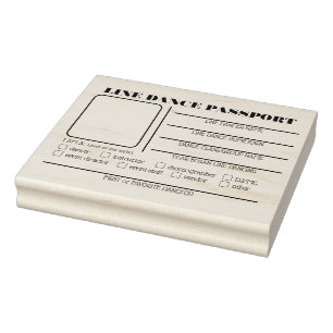 Sello de caucho de PASAPORTE ID DE DANZA DE 4" x 5