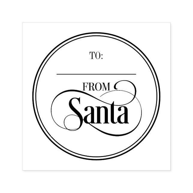 Sello De Caucho De Santa Claus Navidades estampilla de goma (Impresión)
