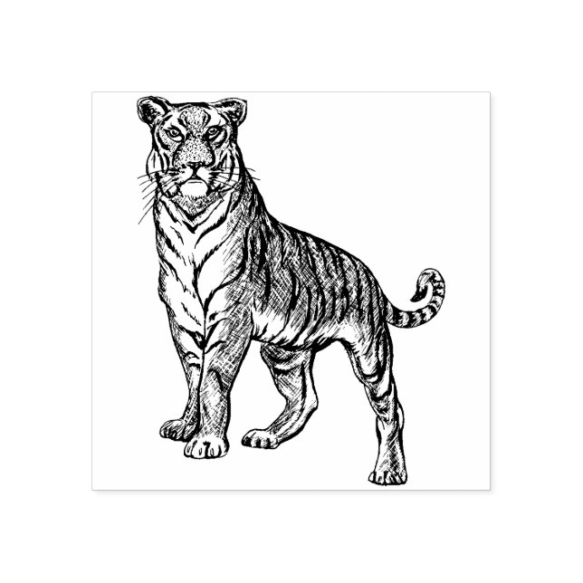 Sello de caucho de tigre (Impresión)