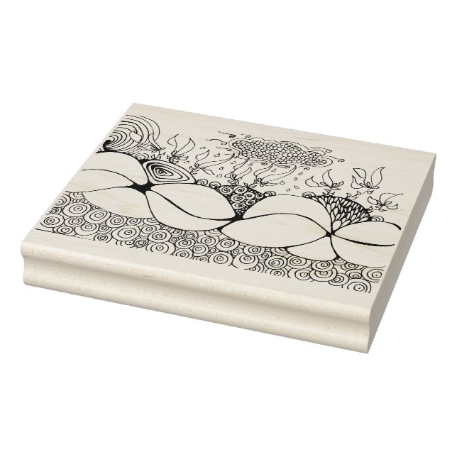 Sello De Caucho Debajo del diseño marino (Sello)