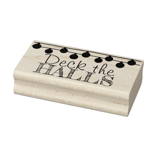 Sello De Caucho Deck the Halls Christmas Ornaments (Sello)