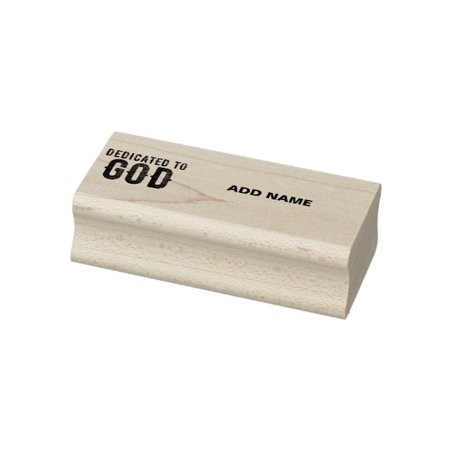 SELLO DE CAUCHO DEDICADO A DIOS PERSONALIZABLE GUAY TEXTO NEGRO (Sello)