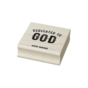 SELLO DE CAUCHO DEDICADO A DIOS PERSONALIZABLE GUAY TEXTO NEGRO