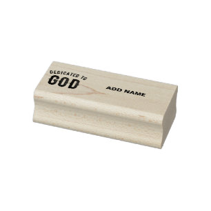 SELLO DE CAUCHO DEDICADO A DIOS PERSONALIZABLE GUAY TEXTO NEGRO