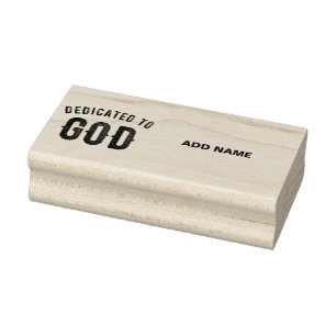 SELLO DE CAUCHO DEDICADO A DIOS PERSONALIZABLE GUAY TEXTO NEGRO
