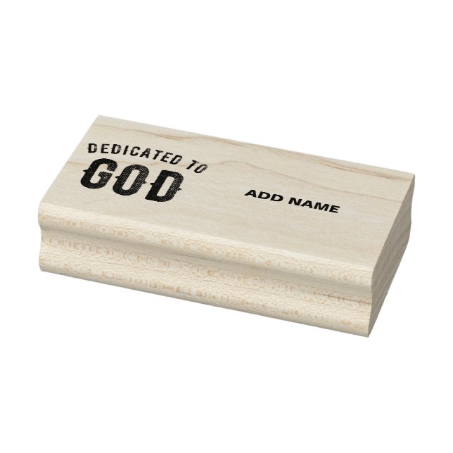 SELLO DE CAUCHO DEDICADO A DIOS PERSONALIZABLE GUAY TEXTO NEGRO (Sello)
