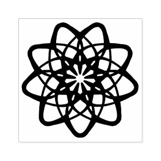 Sello De Caucho Dekoratives Muster in Rund in Mandala Variation