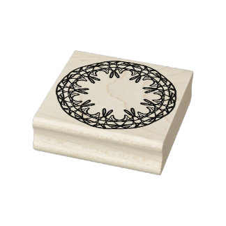 Sello De Caucho Dekoratives Muster in Rund in Mandala Variation