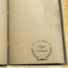 Sello De Caucho Del Libro Botánico de la Biblioteca de Brasil