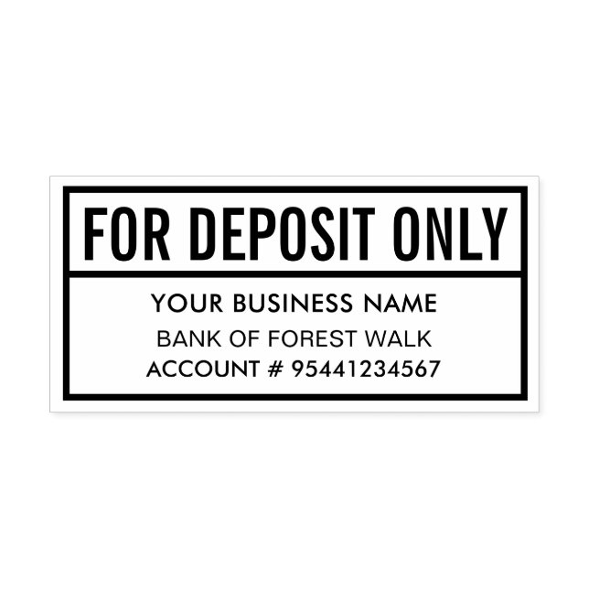 Sello De Caucho Depósito de empresa personalizado (Impresión)