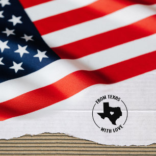 Sello De Caucho Desde Texas con amor, Pequeñas Empresas,