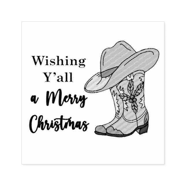 Sello De Caucho Deseándote una Feliz Navidad (Impresión)