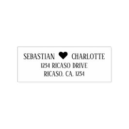 Sello De Caucho Detalle de corazón personalizado