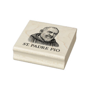 Sello De Caucho Devoción de grabado tradicional de San Padre Pío
