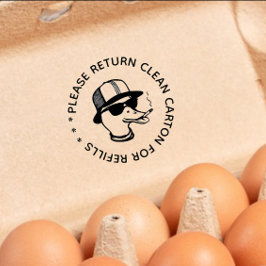 Sello De Caucho Devolver la estampilla de huevo de cartón