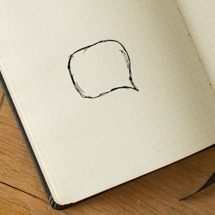 Sello De Caucho Diario de globos de voz