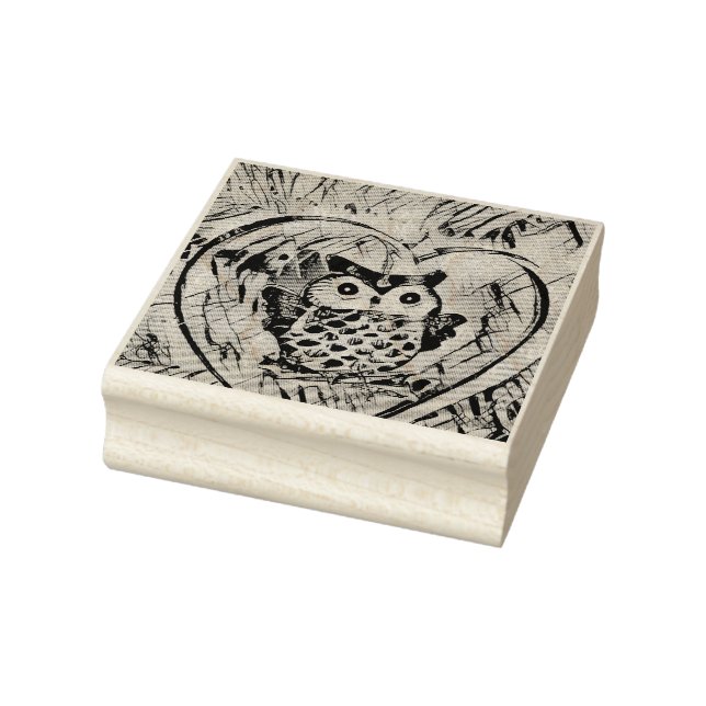 Sello De Caucho Dibujo de búho (Sello)