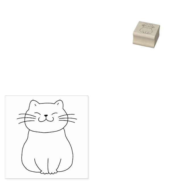 Sello De Caucho Dibujo de Personalizado de gatitos con un gato son (Sellado)