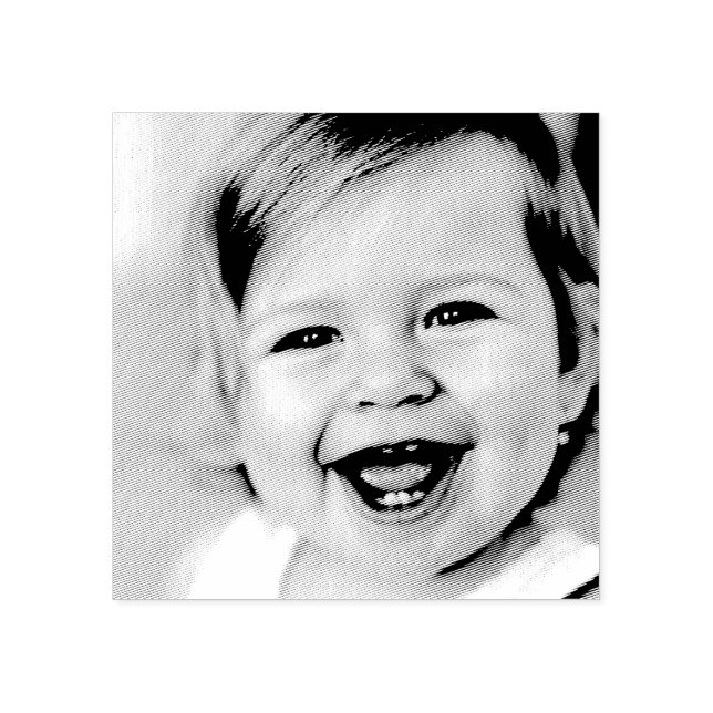 Sello De Caucho Dibujo fotográfico de cara vertical (Impresión)