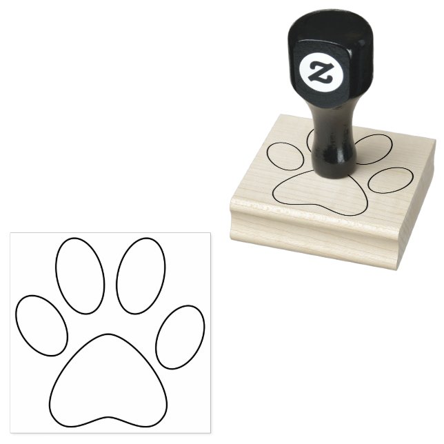 Sello De Caucho Dibujo Imprimir esquema Mascota derecho Perro gato (Sellado)