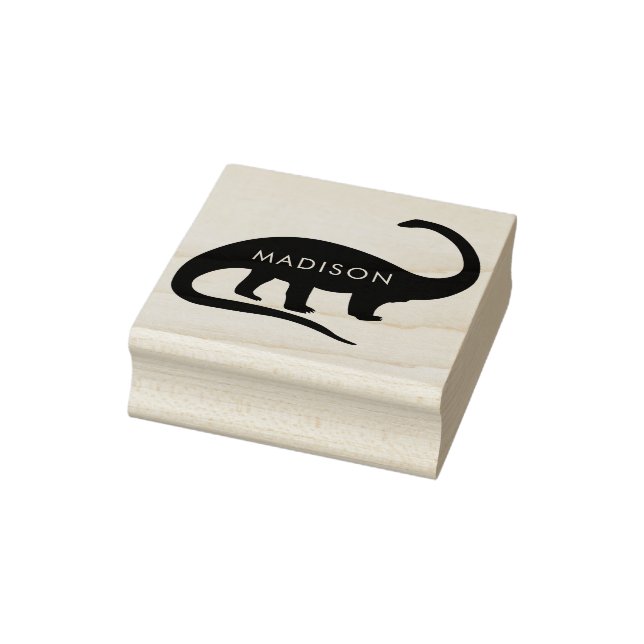 Sello De Caucho Dinosaurio Brontosaurus Cute nombre de niño (Sello)