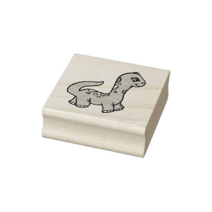 Sello De Caucho Dinosaurio encantador y caprichoso