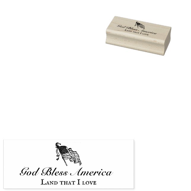 Sello De Caucho Dios bendiga a Estados Unidos la tierra que amo (Sellado)