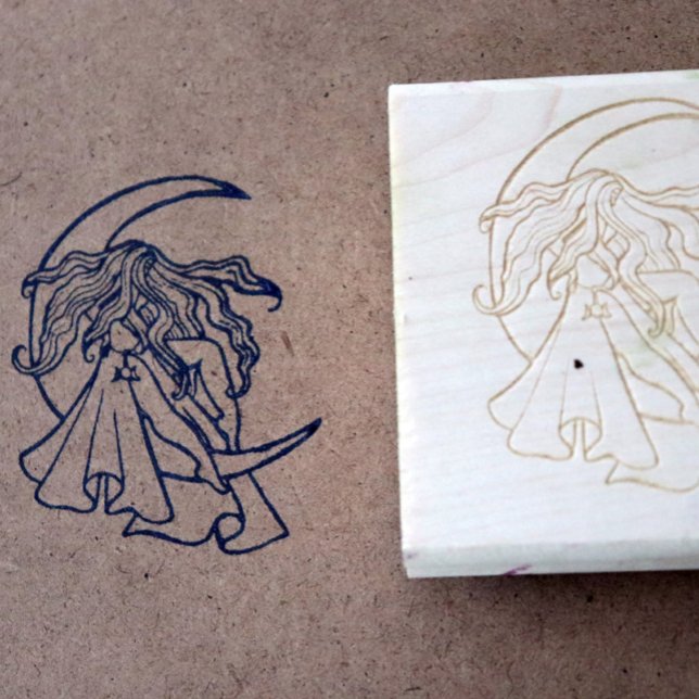 Sello De Caucho Diosa de la Luna Púrpura Arte de símbolo de la Lun (Subido por el creador)