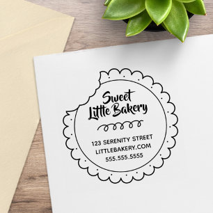 Sello De Caucho Dirección comercial de Cookie Bite Bakery